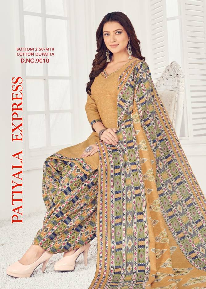 Patiyala Express 9 Regular Wear Printed Cotton Designer Dress Material